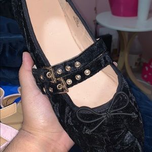 Black Velvet Flats.